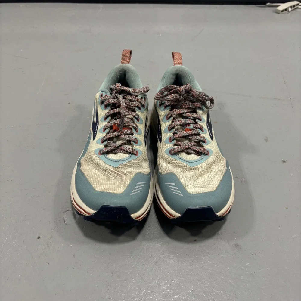Brooks Cascadia 16 Trail Running Shoes Blue Tan Orange 1203631B480 Womens 7.5